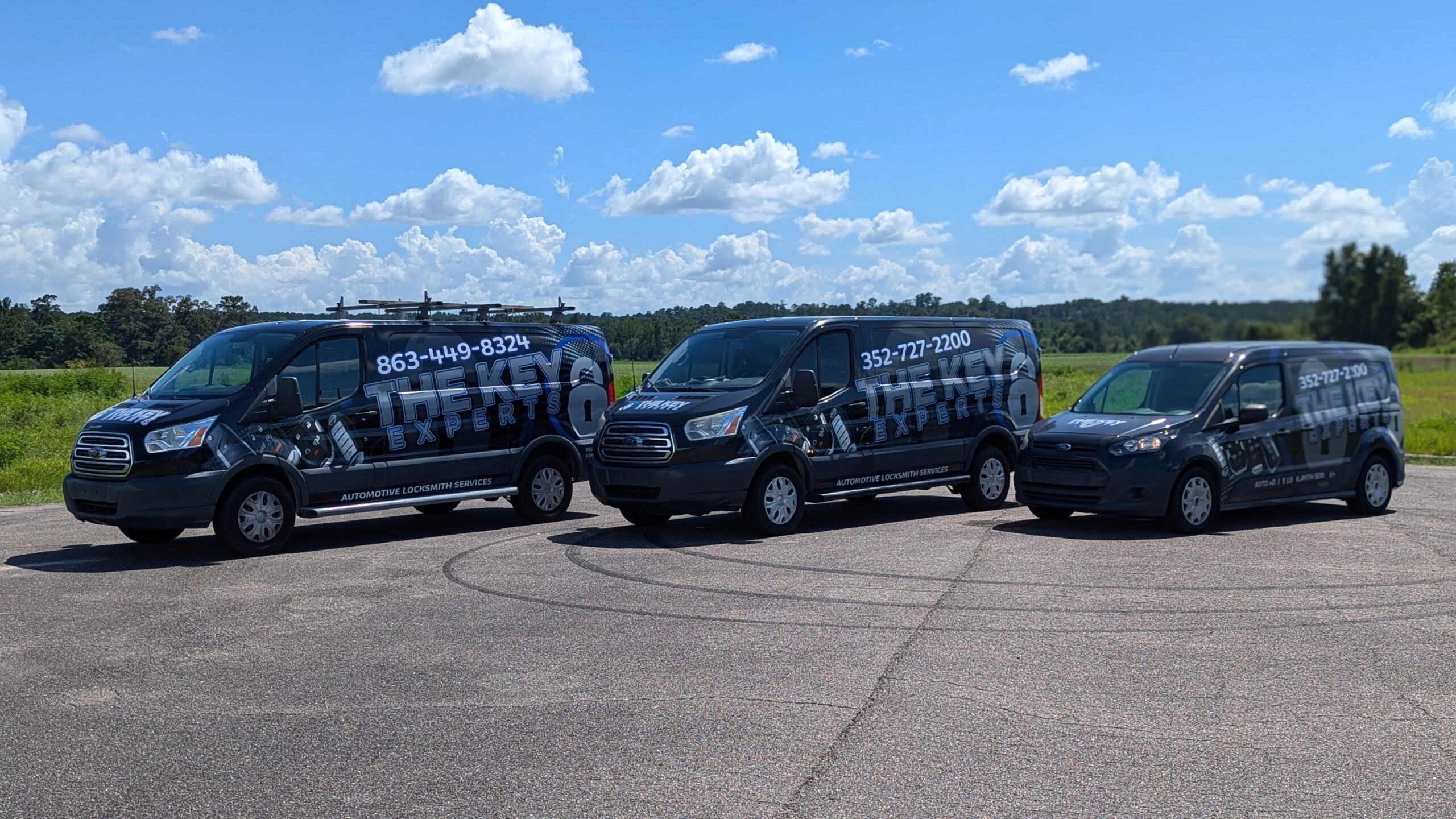 The Key Experts DVP vans — mobile locksmith serving Winter Haven, Florida